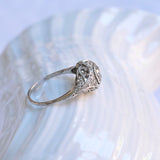 Vintage pear cut diamond ring