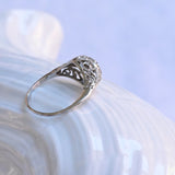 Vintage pear cut diamond ring