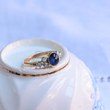 Vintage sapphire and diamond ring