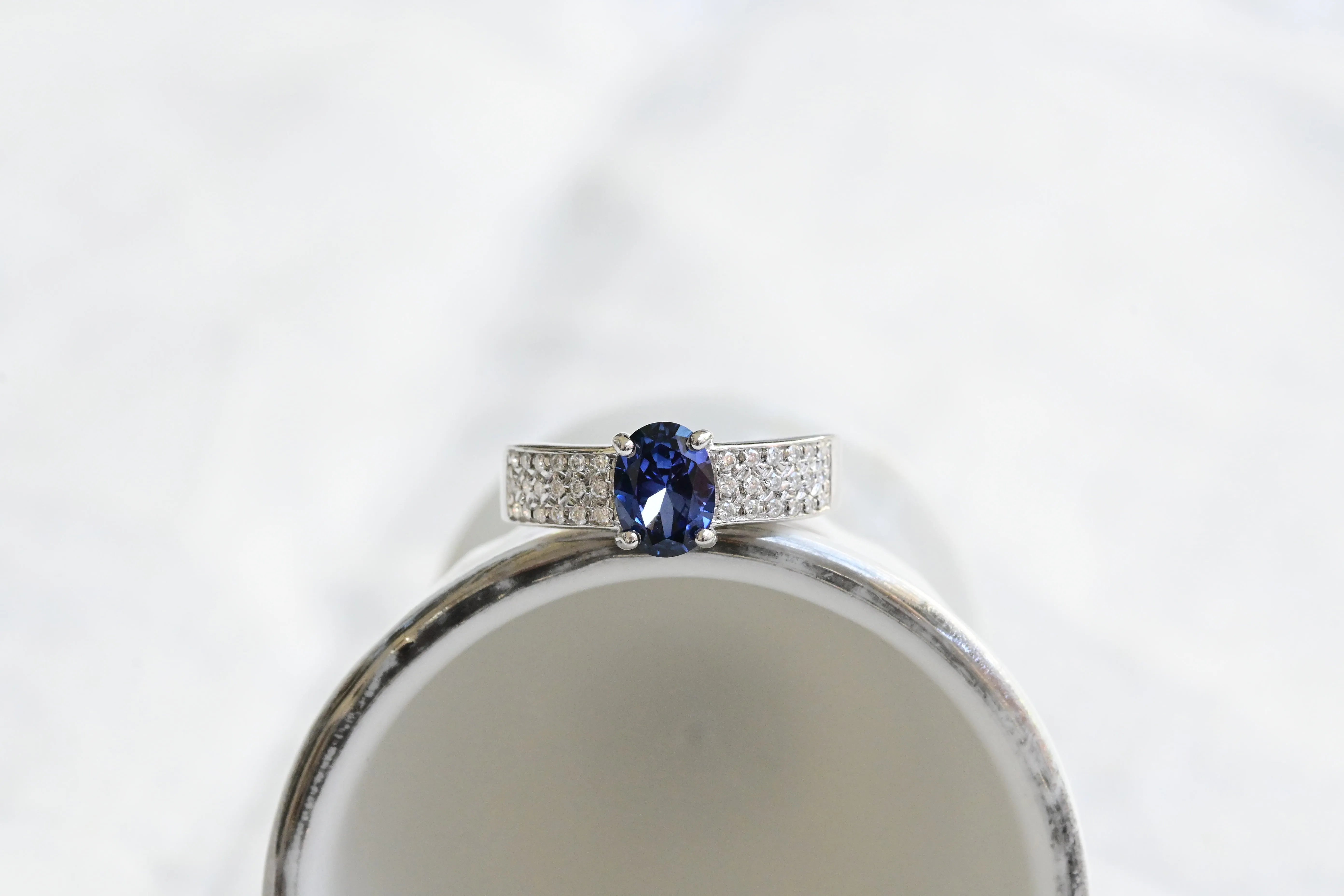 Sapphire and diamond ring