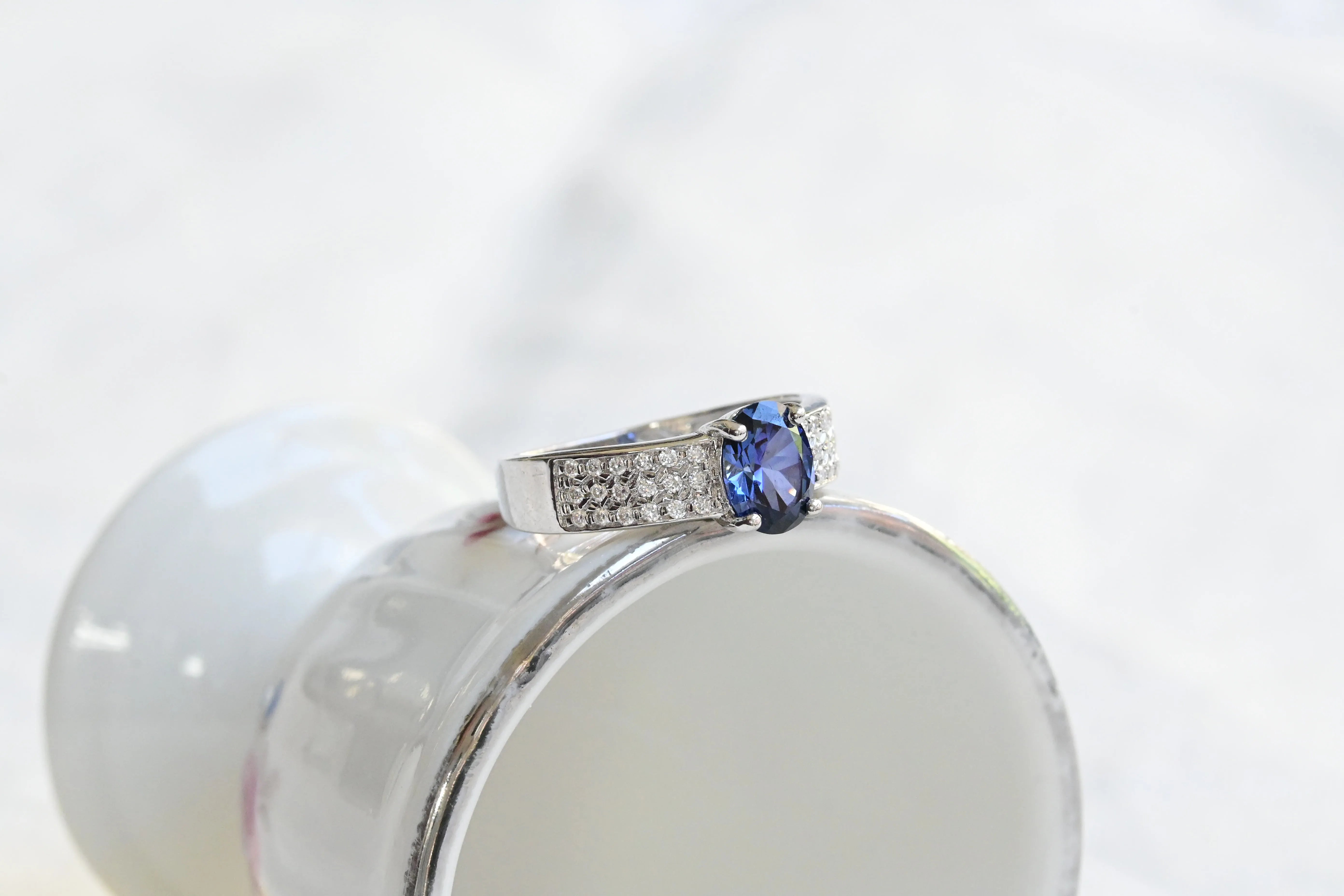 Sapphire and diamond ring