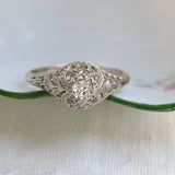 Vintage diamond solitaire ring