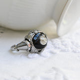 Vintage diamond and onyx ring