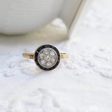 Art deco target ring