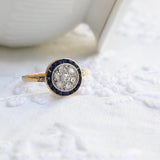 Art deco target ring