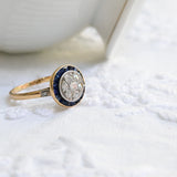 Art deco target ring