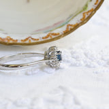 Vintage Saphir- und Diamantenrosette