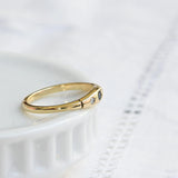 Vintage sapphire and diamond triplet ring