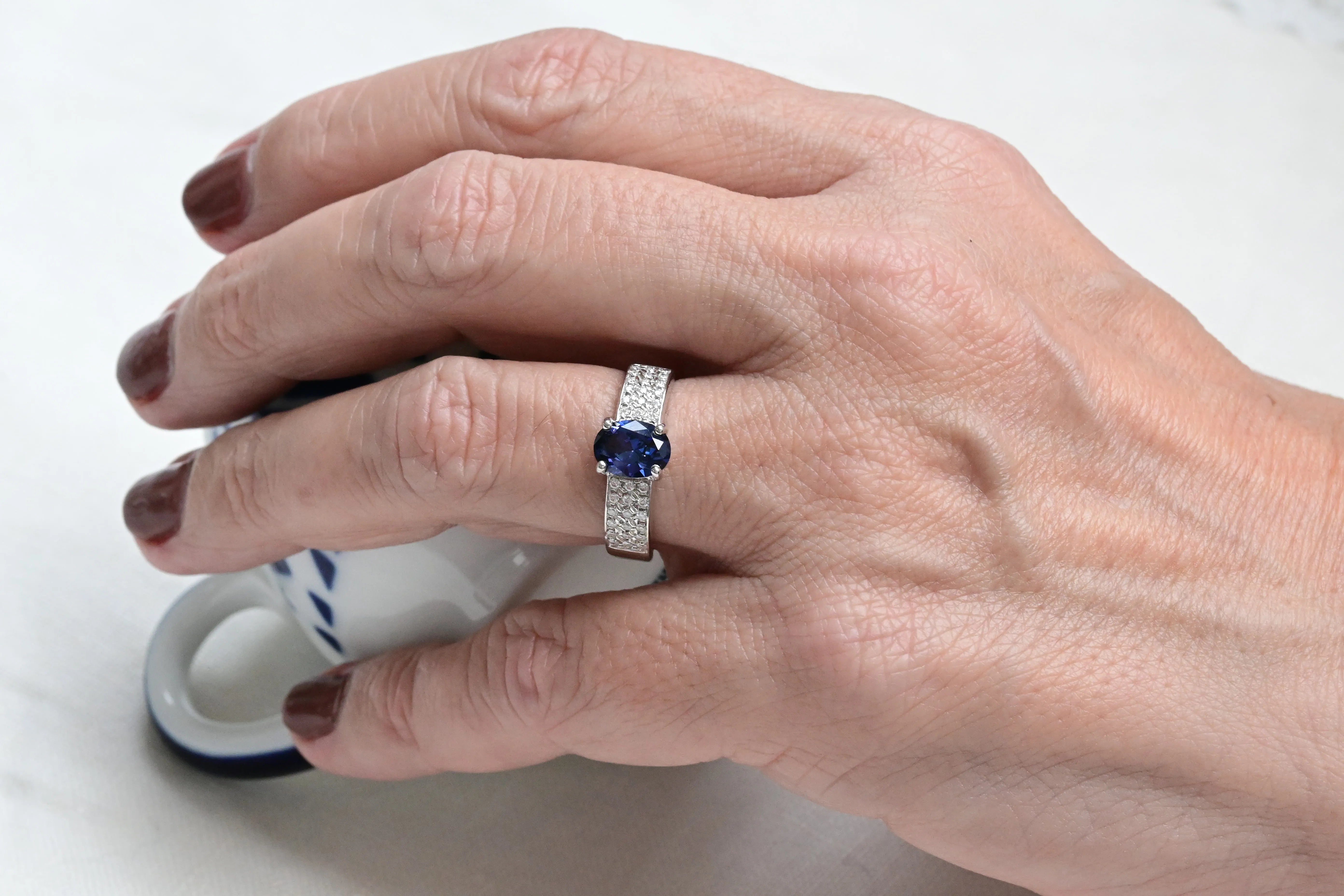 Sapphire and diamond ring