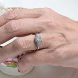 Vintage pear cut diamond ring