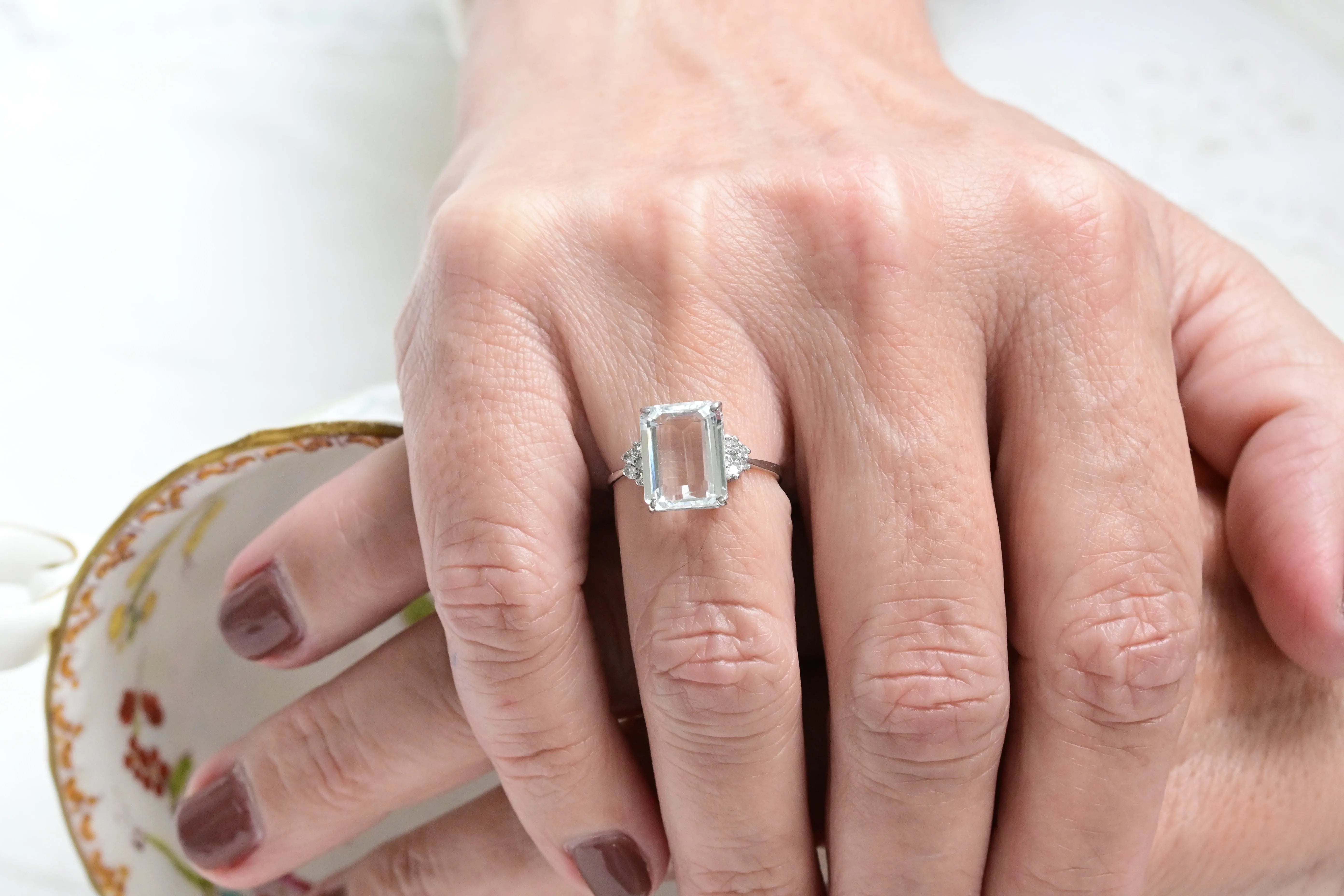 bague vintage fantaisie taille USA 6.1/2 taille française 53-54 bague vintage fantaisie taille USA 6.1/2 taille française 53-54