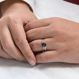 Vintage sapphire and diamond ring