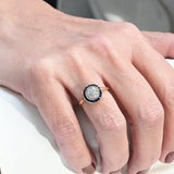 Art deco target ring