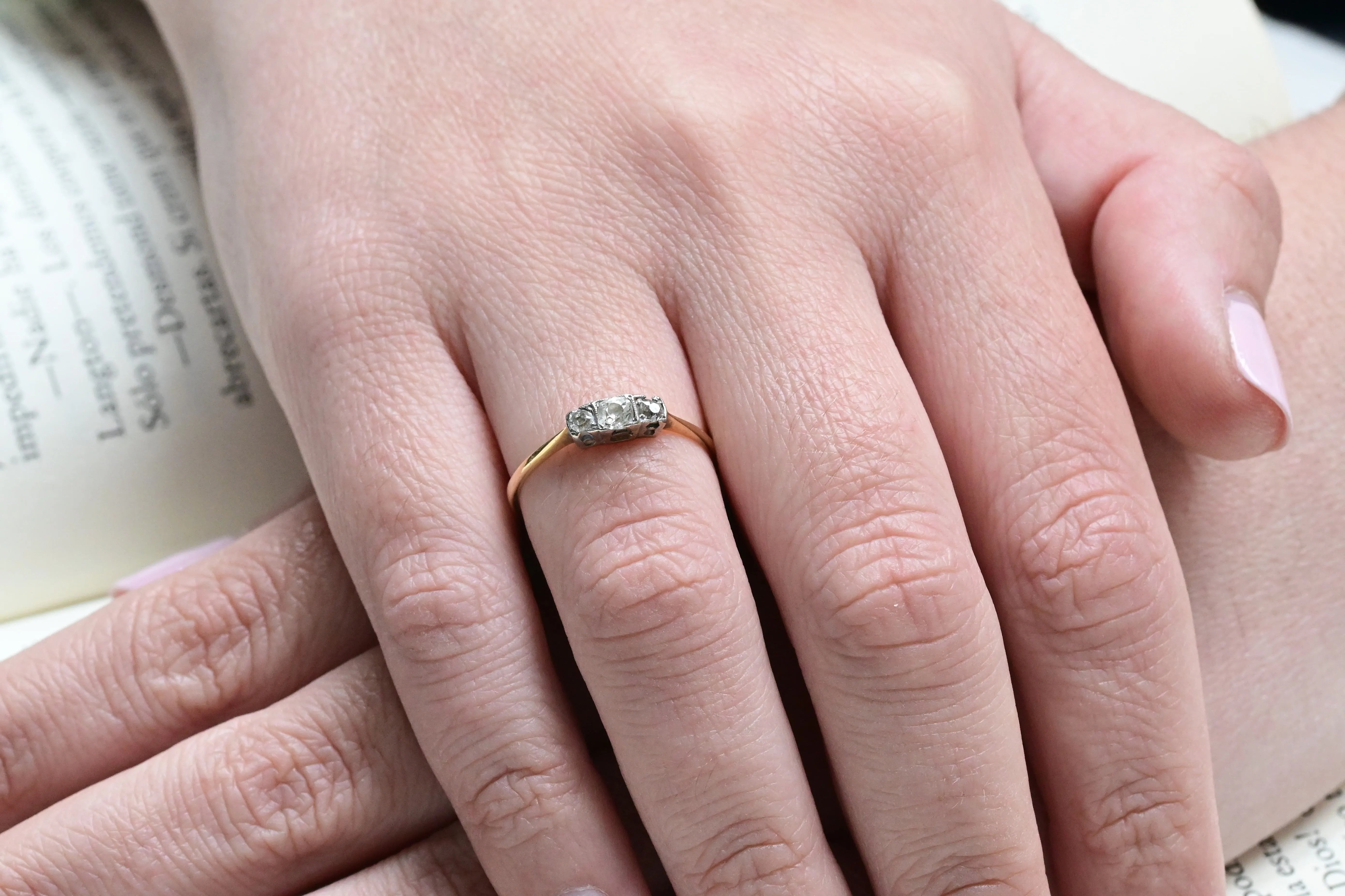 Antique triplet ring from 1920s decade