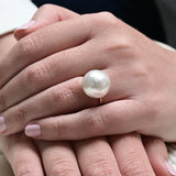 Vintage mabe pearl ring