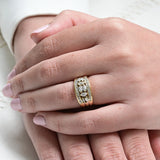 Vintage 50s Yellow Gold and Diamonds Ring