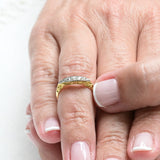 Art Deco prstan s petimi diamanti