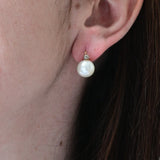 Vintage diamond and pearl earrings