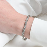 Bracelet tressé vintage avec diamants