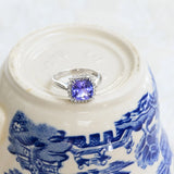 Vintage Tanzanite and Diamond Ring