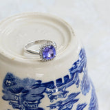 Vintage Tanzanite and Diamond Ring