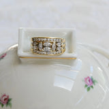 Vintage 50s Yellow Gold and Diamonds Ring