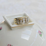 Vintage 50s Yellow Gold and Diamonds Ring