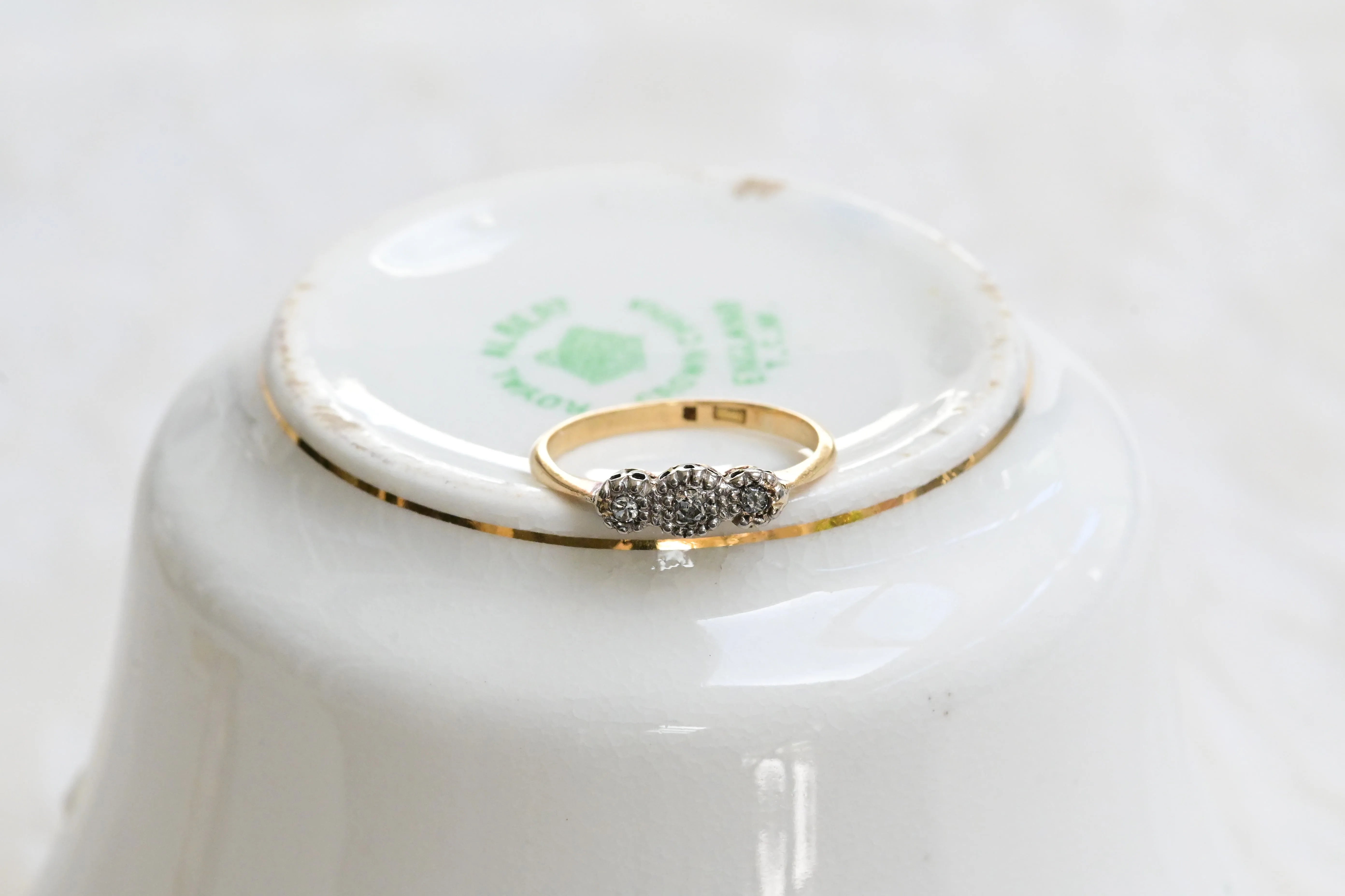 Art deco triplet ring