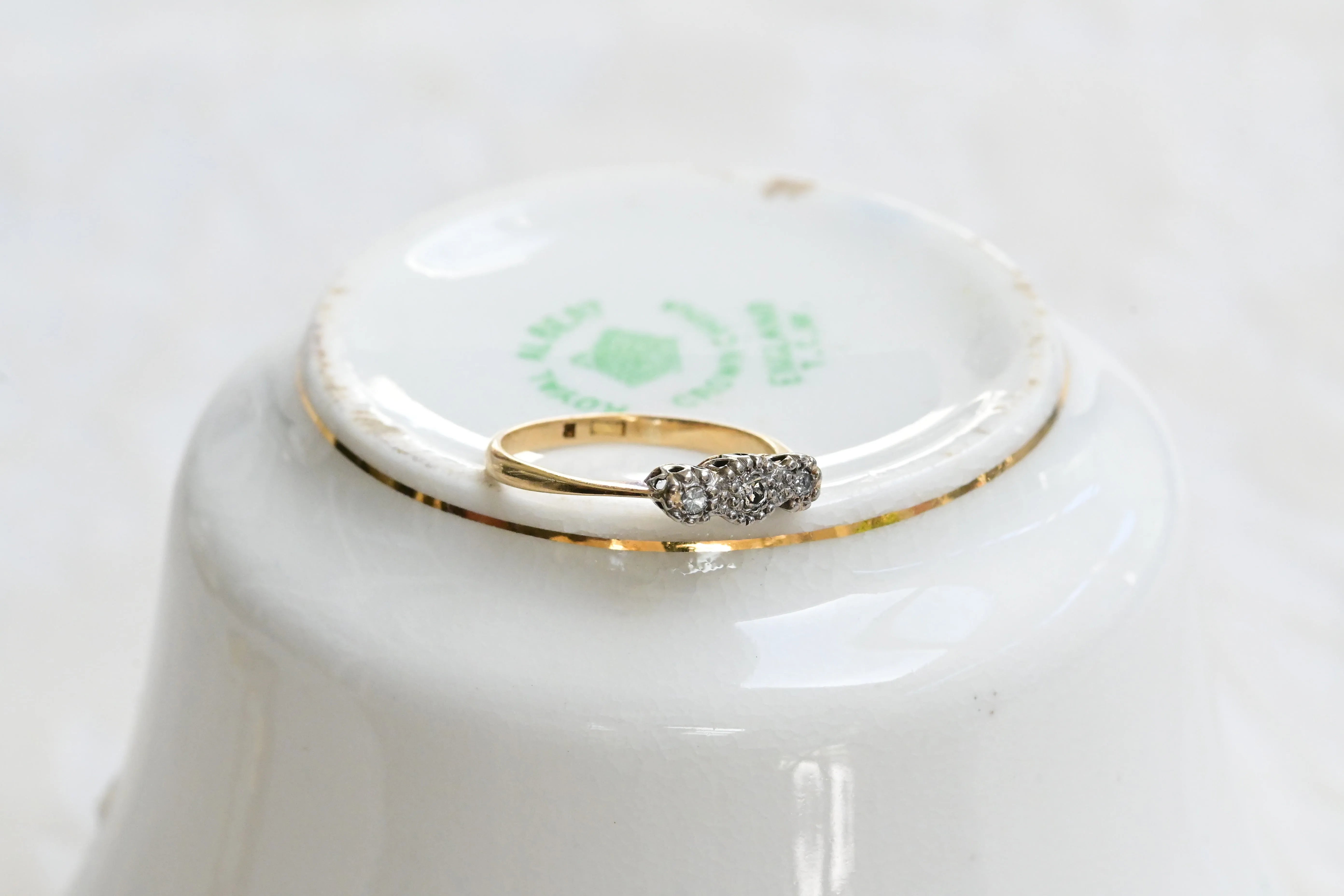 Art deco triplet ring