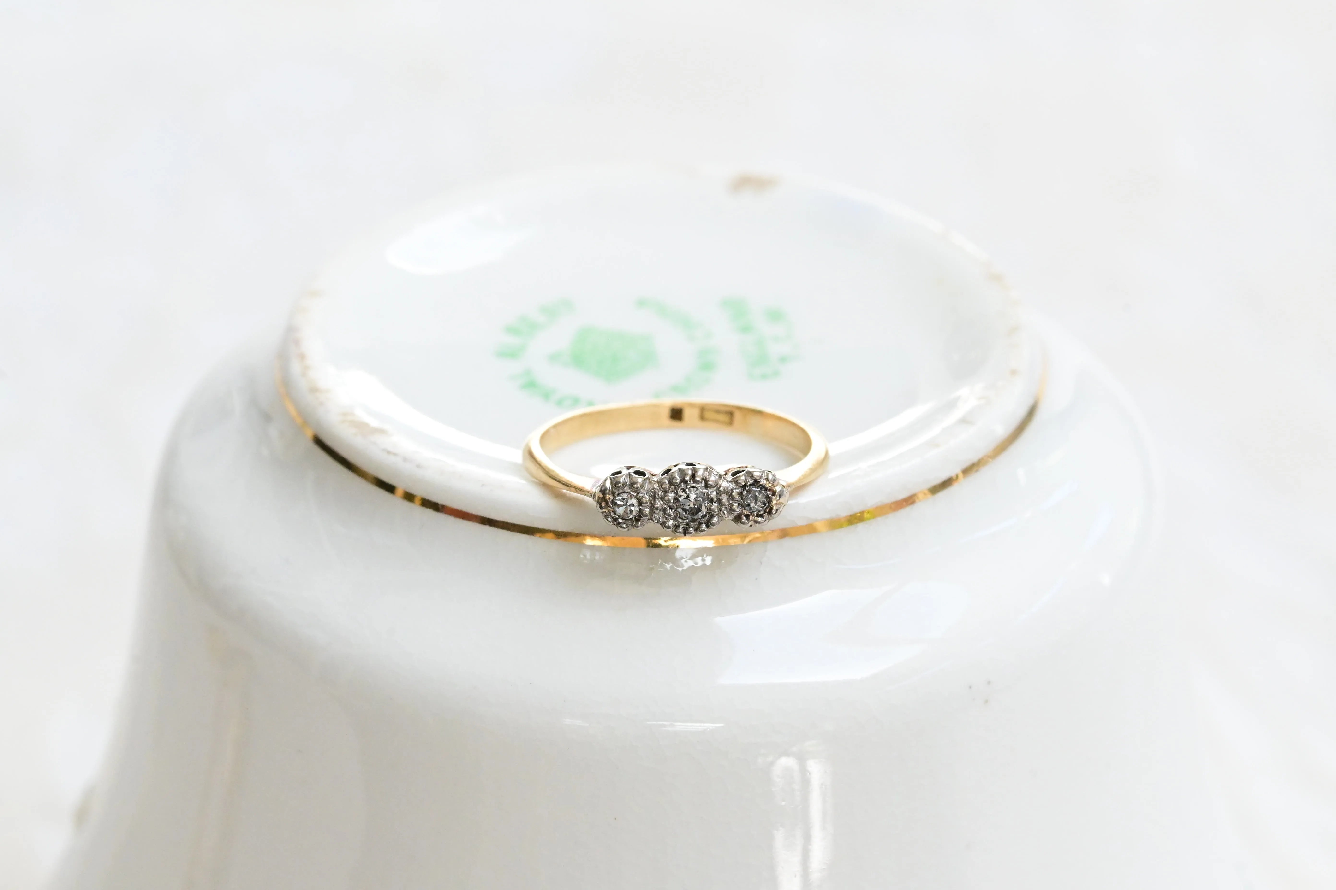 Art deco triplet ring