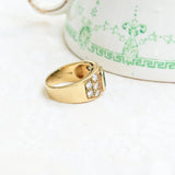 Vintage emerald and diamond ring