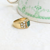 Vintage emerald and diamond ring