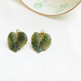 Vintage Blatt-Ohrringe