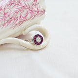 Art deco ruby target ring