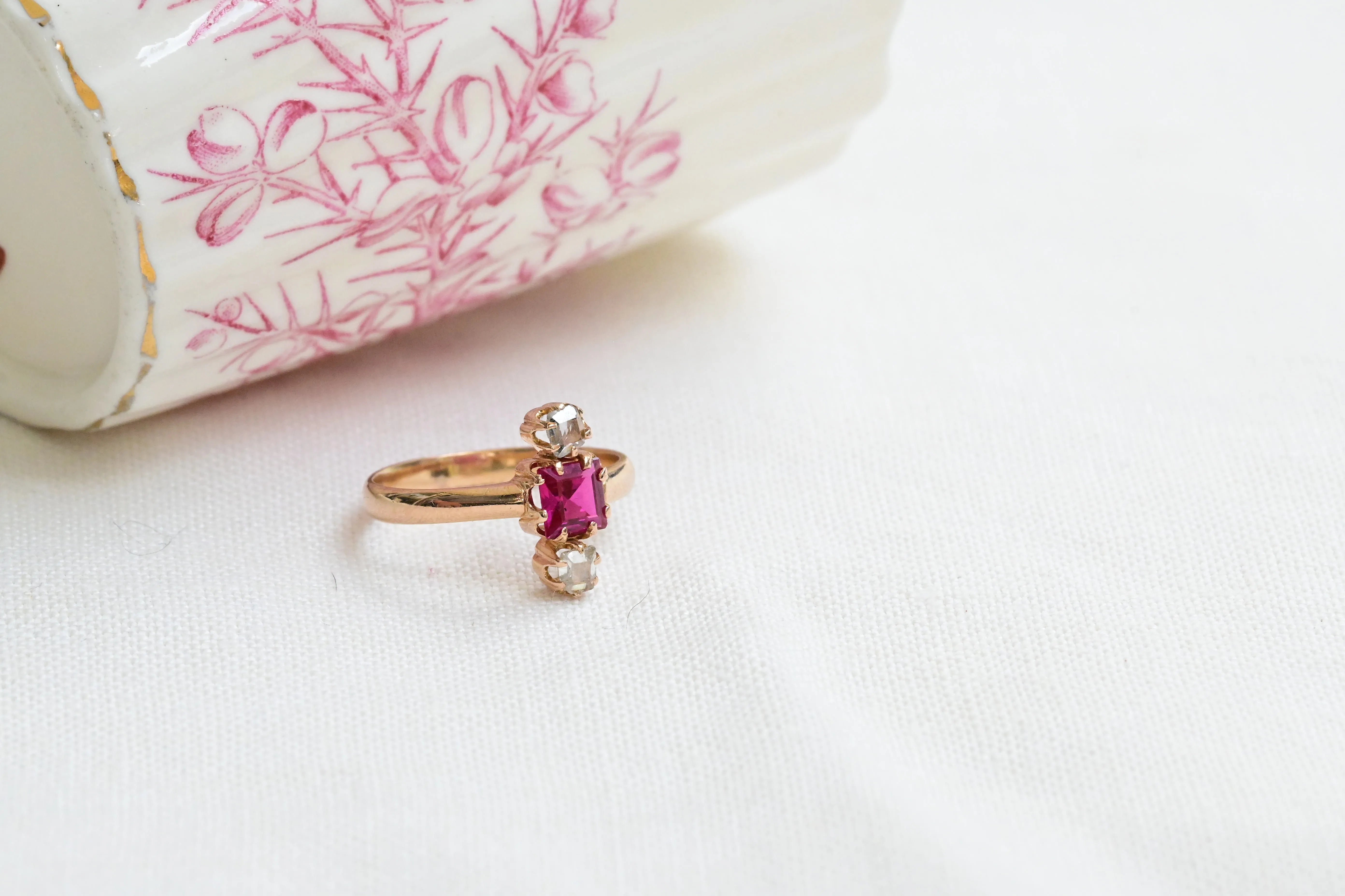 Antique three stone ring