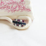 Vintage Cocktail Ring with Sapphires, Rubies and Diamonds