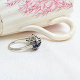 Vintage Cocktail Ring with Sapphires, Rubies and Diamonds