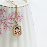 Vintage Ruby and Diamond Necklace