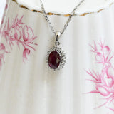 Vintage ruby rosette