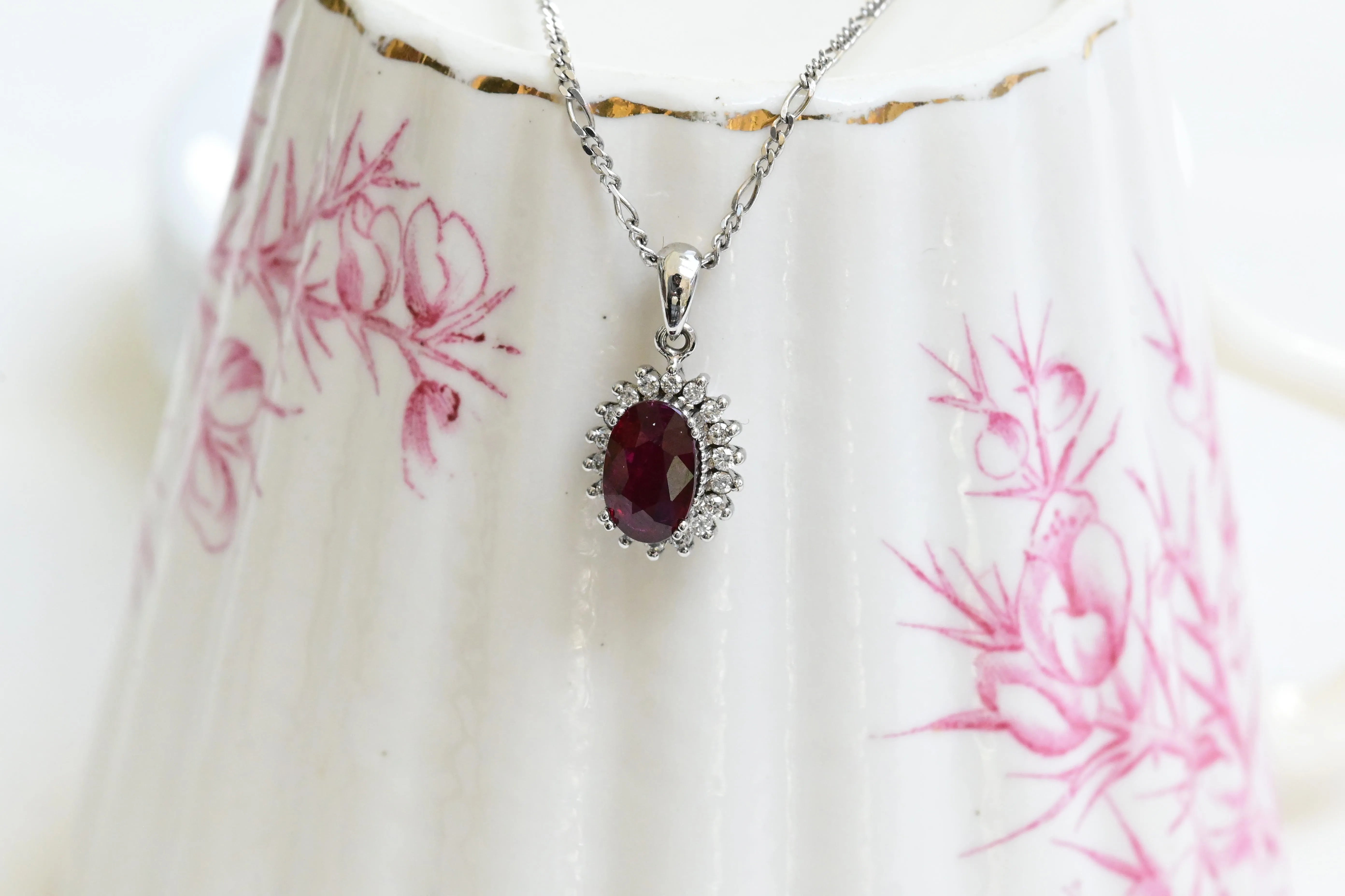 Vintage ruby rosette