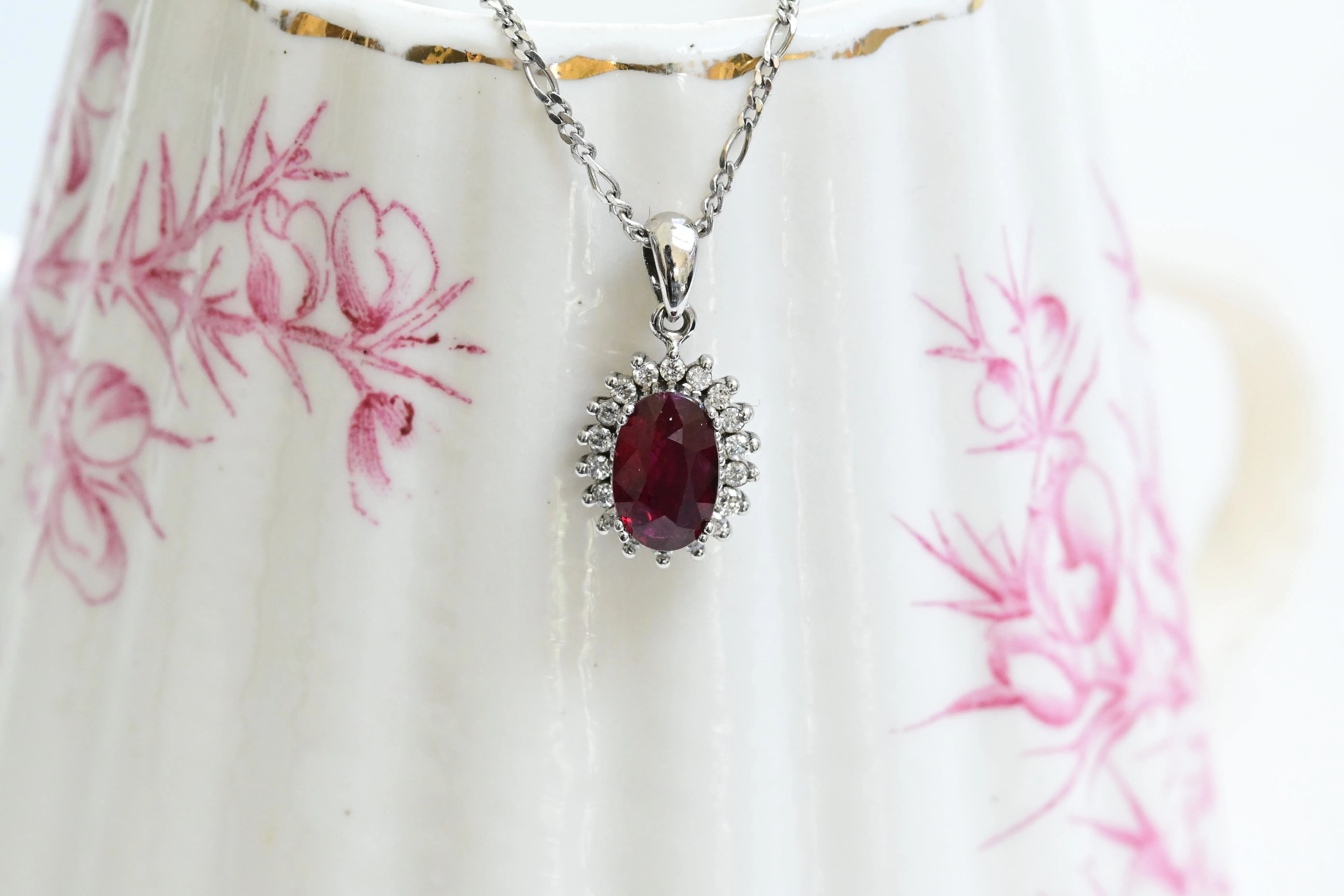 Vintage ruby rosette