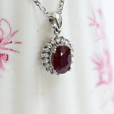 Vintage ruby rosette