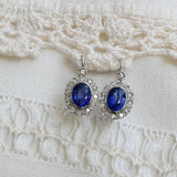 Vintage sapphire and diamond rosette earrings
