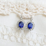 Vintage sapphire and diamond rosette earrings