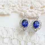 Vintage sapphire and diamond rosette earrings