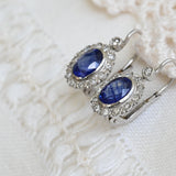 Vintage sapphire and diamond rosette earrings