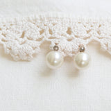 Vintage diamond and pearl earrings