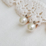 Vintage diamond and pearl earrings