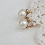 Vintage diamond and pearl earrings