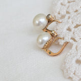 Vintage diamond and pearl earrings